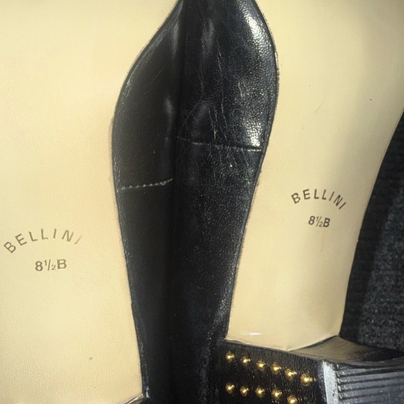 Bellini Black and Gold Studded Flats - Picture 6 of 6